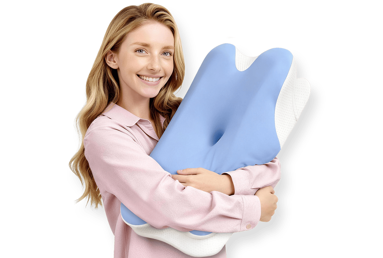 Melara Max – Almofada cervical ergonómica · rolo incluído